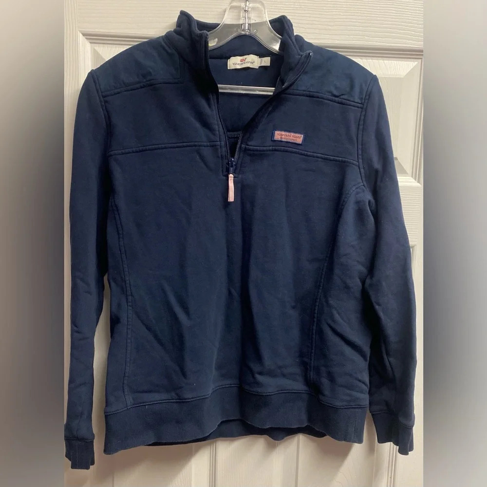 Vineyard Vines 100% Cotton Women’s Quarter Zip Pullover Sweatshirt Size Large